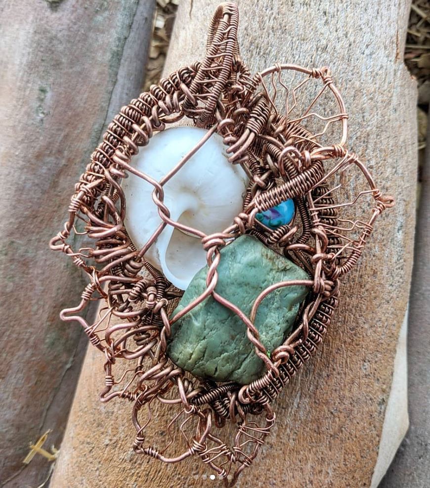 "Earth, Sea, & Sky" · Shell Amulet - Image 4