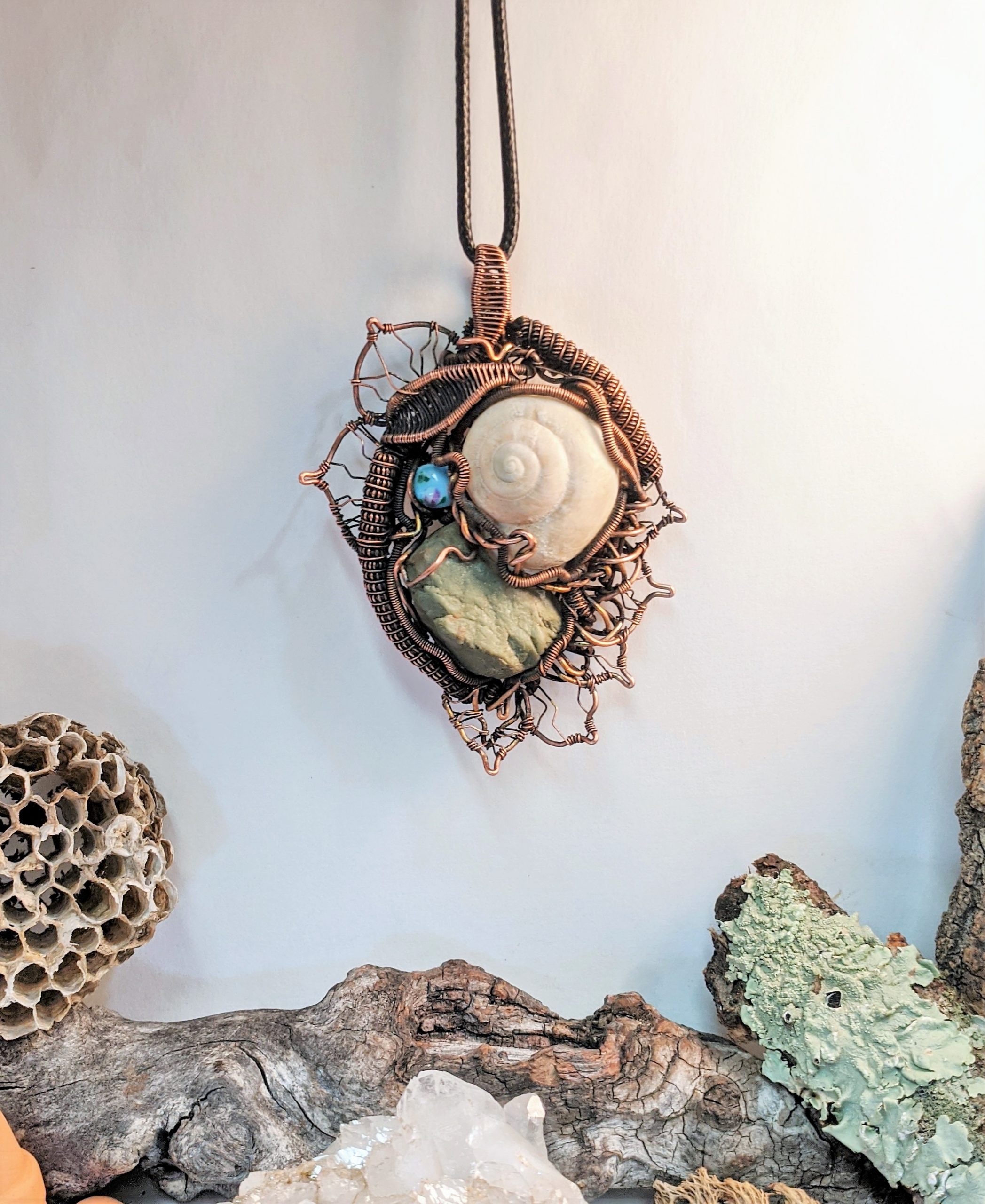 "Earth, Sea, & Sky" · Shell Amulet - Image 6