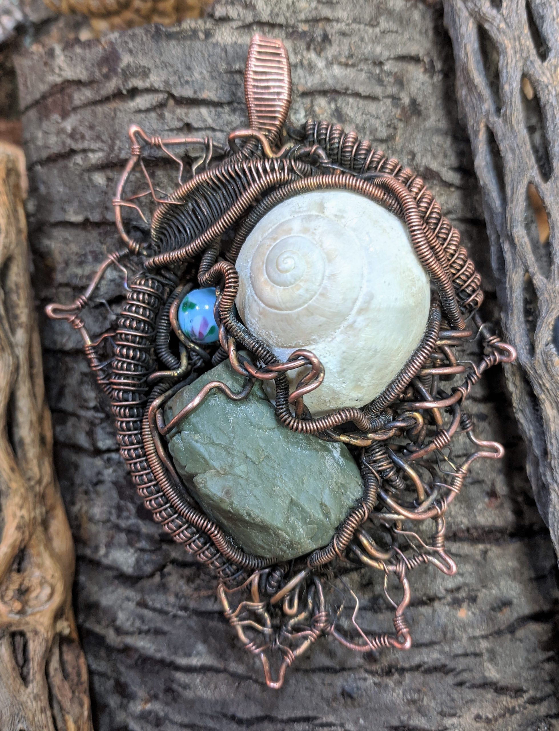 "Earth, Sea, & Sky" · Shell Amulet - Image 7