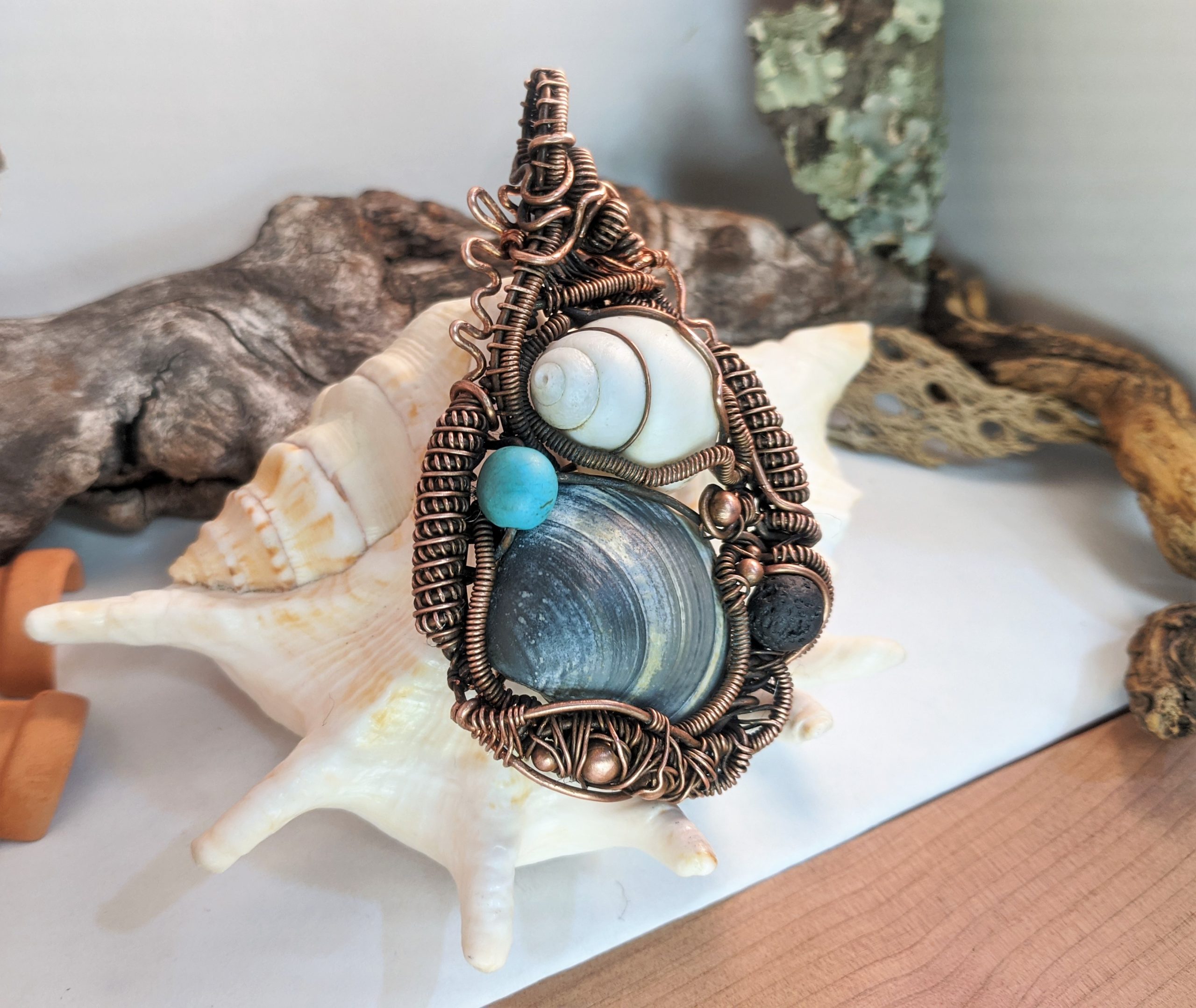 Shell Amulet · "Ocean Blue" - Image 2