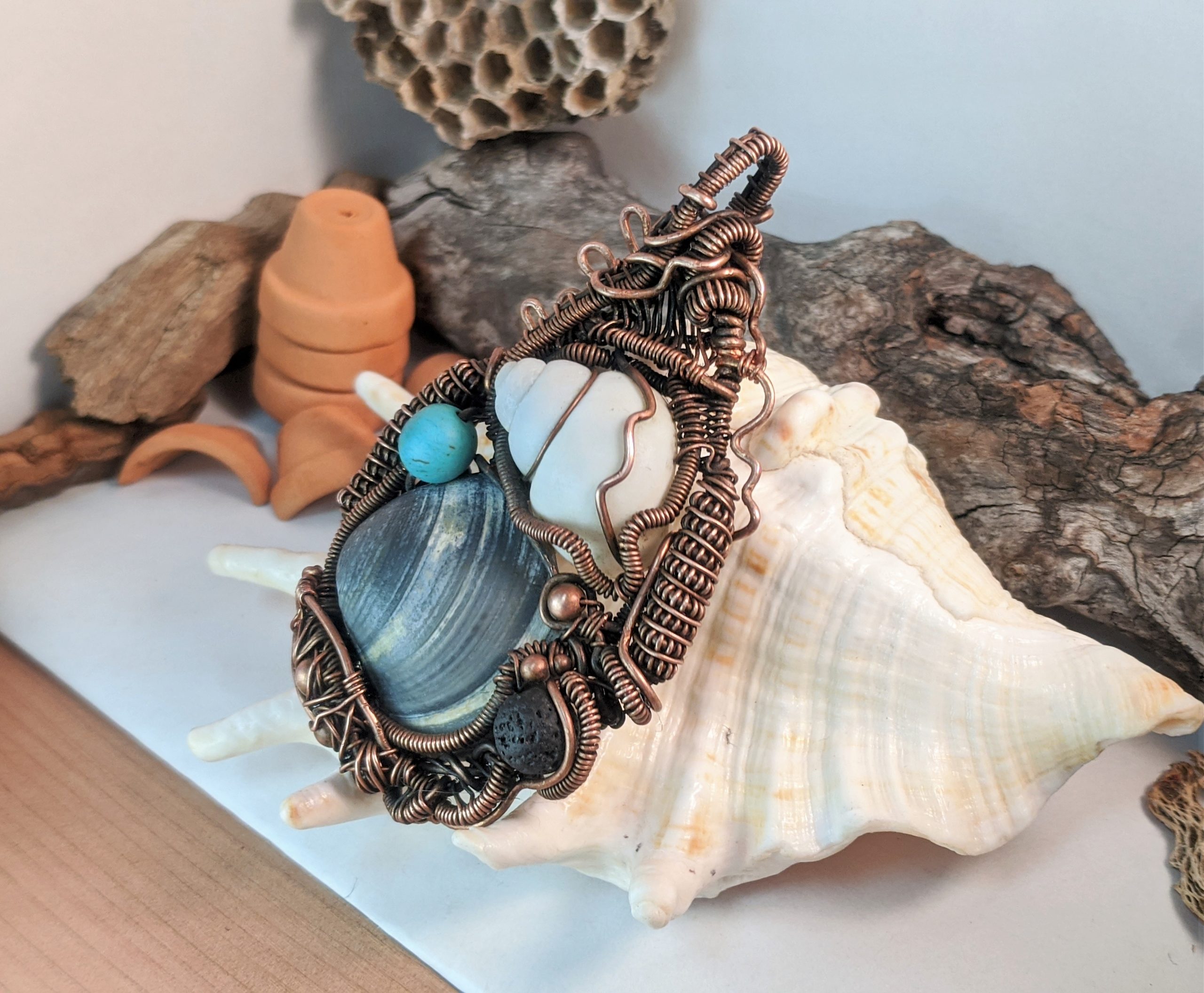 Shell Amulet · "Ocean Blue" - Image 3