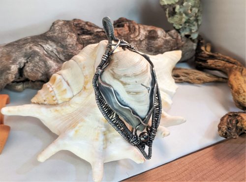 "Silver Lining" Shell Talisman