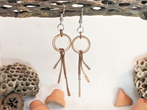 Earrings - Metal Fringe Dangles handmade jewelry by Libra Moon